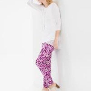TRAVELERS BY CHICO'S-Purple "IKAT CREPE" Pants